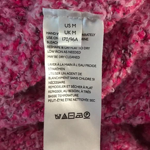 FREE PEOPLE BFF Cardigan Oversized Sweater Prickly Pear Pink Women’s Size Medium - Picture 10 of 16